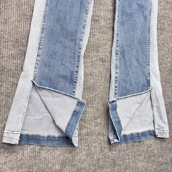 Kut from the Kloth Blue Two-Tone Wide Leg Jeans - Picture 2 of 13